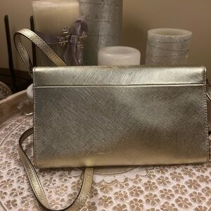 kate spade Metallic Gold Crossbody Clutch